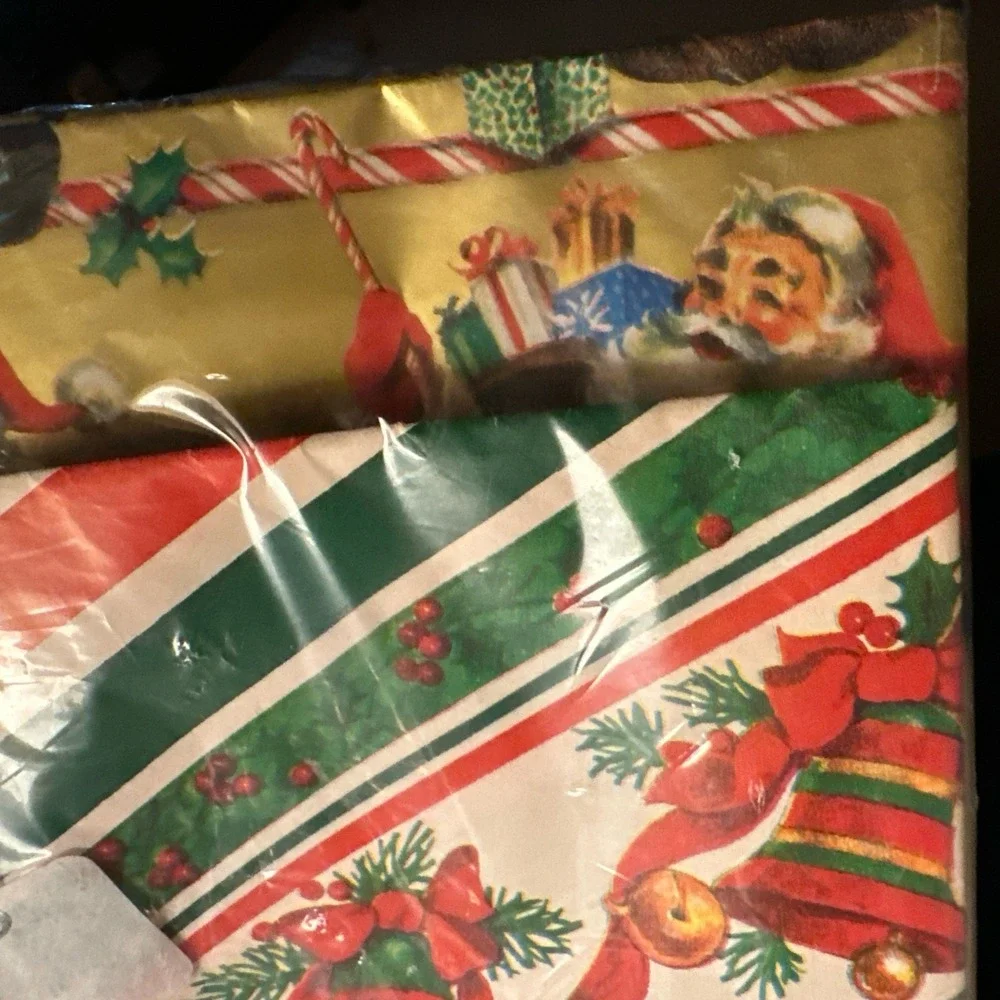Lot Of Vtg Retro Christmas Wrapping Paper 18 Sheets 9 Fun‎ Patterns! Sealed 75sf